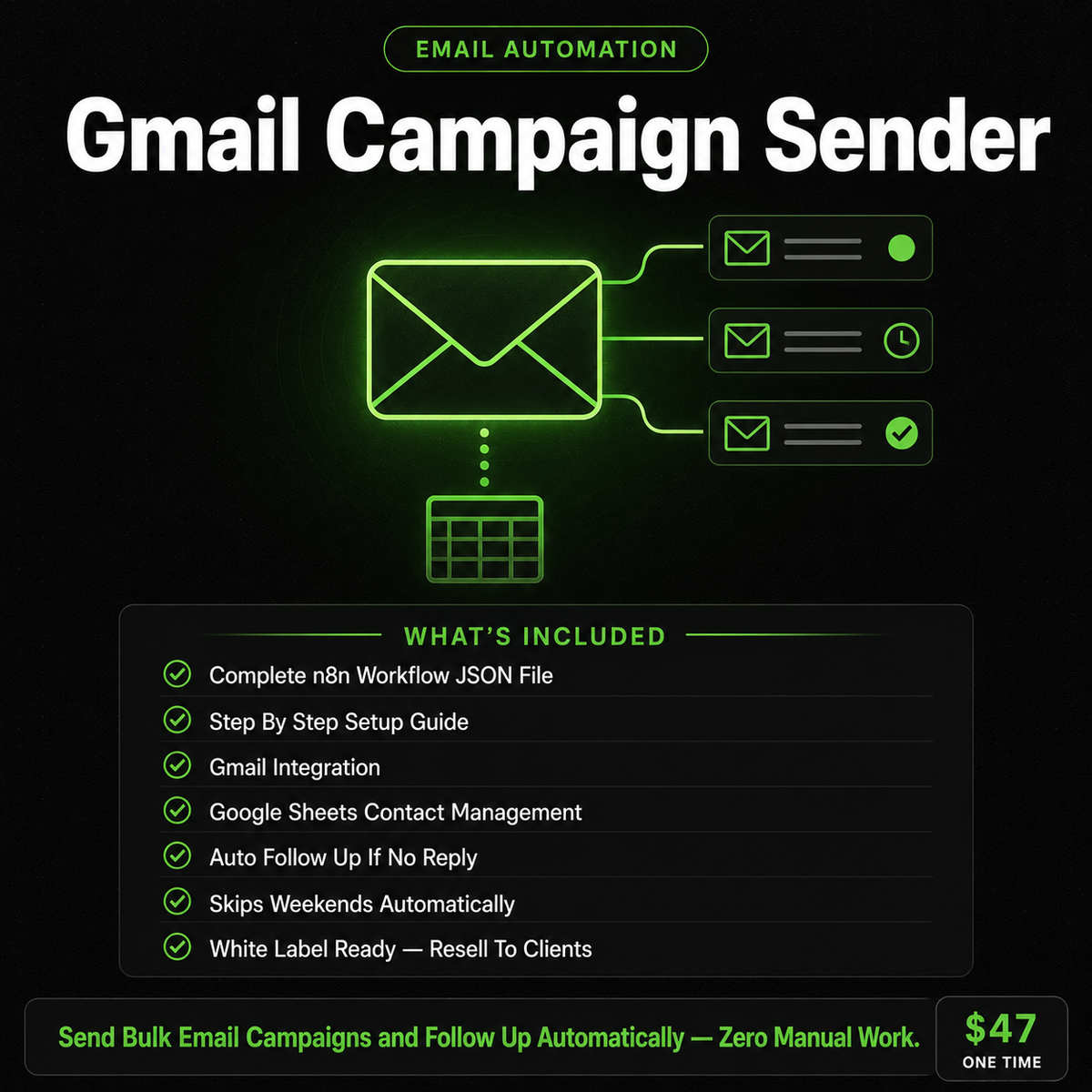 Gmail Campaign Sender — Automated Email Outreach & Follow-Up (n8n Workflow)